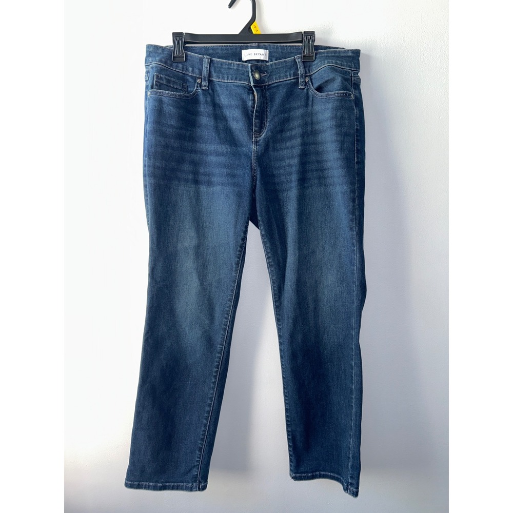 Lane Bryant Signature Fit Mid-Rise Straight Leg Jeans Flex Magic Waistband 16P